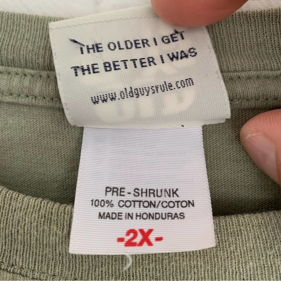 MENS OLD GUYS RULE LEGEND IN MY MIND OLIVE XXL TEE SHIRT - Picture 5 of 5